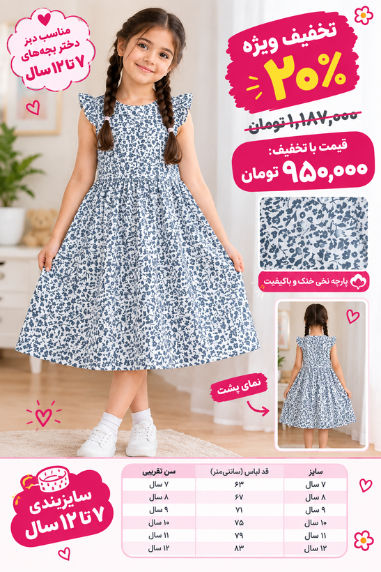 پیراهن دخترانه